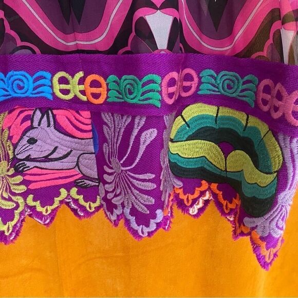 Anna Sui 100% Silk Embroidered Top Size P/XS - Picture 13 of 16